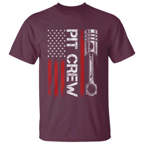 Pit Crew T Shirt Racing Race Car American Flag TS10 Maroon Print Your Wear