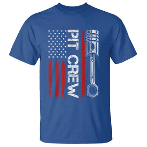 Pit Crew T Shirt Racing Race Car American Flag TS10 Royal Blue Print Your Wear