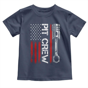 Pit Crew Toddler T Shirt Racing Race Car American Flag TS10 Navy Print Your Wear