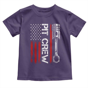 Pit Crew Toddler T Shirt Racing Race Car American Flag TS10 Purple Print Your Wear