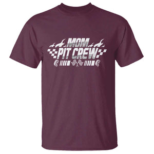 Mom Pit Crew T Shirt Race Car Family Racing Birthday Hosting Parties TS10 Maroon Print Your Wear