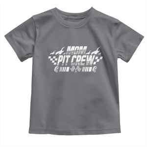 Mom Pit Crew Toddler T Shirt Race Car Family Racing Birthday Hosting Parties TS10 Charcoal Print Your Wear