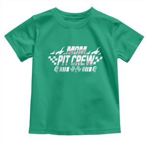Mom Pit Crew Toddler T Shirt Race Car Family Racing Birthday Hosting Parties TS10 Irish Green Print Your Wear