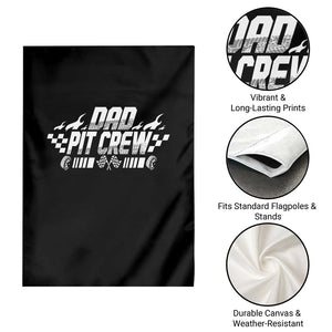 Dad Pit Crew Garden Flag Race Car Family Racing Birthday Hosting Parties TS10 Print Your Wear