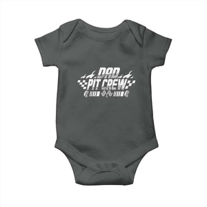 Dad Pit Crew Baby Onesie Race Car Family Racing Birthday Hosting Parties TS10 Dark Heather Print Your Wear