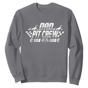 Dad Pit Crew Sweatshirt Race Car Family Racing Birthday Hosting Parties TS10 Charcoal Print Your Wear