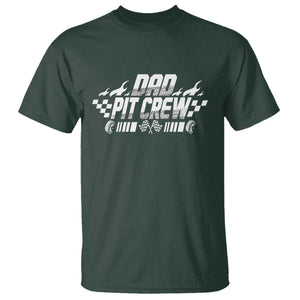 Dad Pit Crew T Shirt Race Car Family Racing Birthday Hosting Parties TS10 Dark Forest Green Print Your Wear