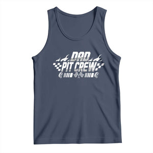 Dad Pit Crew Tank Top Race Car Family Racing Birthday Hosting Parties TS10 Navy Print Your Wear