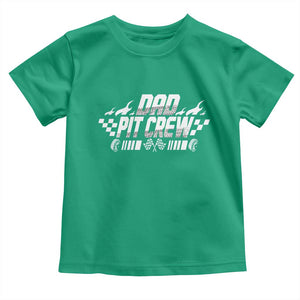 Dad Pit Crew Toddler T Shirt Race Car Family Racing Birthday Hosting Parties TS10 Irish Green Print Your Wear