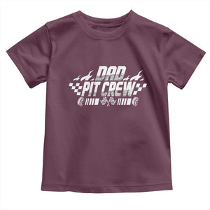 Dad Pit Crew Toddler T Shirt Race Car Family Racing Birthday Hosting Parties TS10 Maroon Print Your Wear