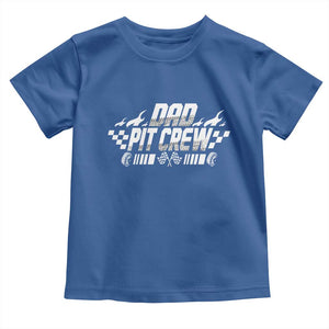 Dad Pit Crew Toddler T Shirt Race Car Family Racing Birthday Hosting Parties TS10 Royal Blue Print Your Wear