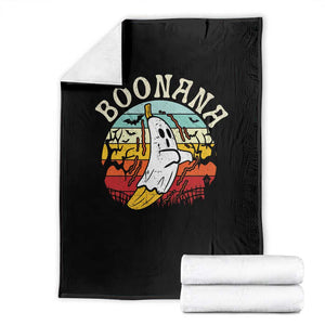 Boonana Cute Ghost Banana Halloween Costume Throw Blanket TS10 Black Print Your Wear