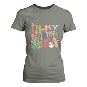 In My Christmas Era T Shirt For Women Cute Groovy Holiday Xmas TS10 Military Green Print Your Wear
