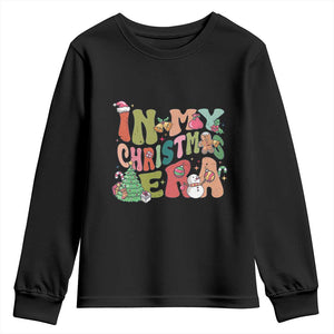 In My Christmas Era Youth Sweatshirt Cute Groovy Holiday Xmas TS10 Black Print Your Wear