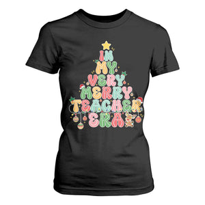 Christmas Teacher T Shirt For Women In My Very Merry Teacher Era Xmas Tree TS10 Black Print Your Wear