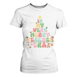 Christmas Teacher T Shirt For Women In My Very Merry Teacher Era Xmas Tree TS10 White Print Your Wear