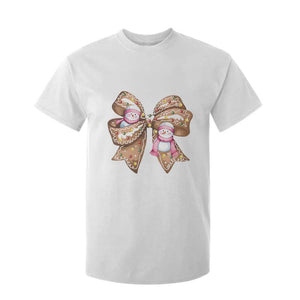 Gingerbread Coquette Bow Christmas T Shirt For Kid Cute Snowman Girly Xmas Gifts For Her TS10 White Print Your Wear