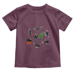 Cute Cat Christmas Baby Shirt What? Funny Meowy Catmas Gift For New Year TS10 Maroon Print Your Wear