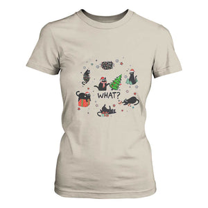 Cute Cat Christmas T Shirt For Women What? Funny Meowy Catmas Gift For New Year TS10 Sand Print Your Wear