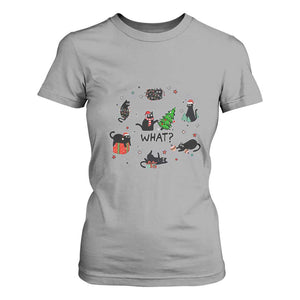 Cute Cat Christmas T Shirt For Women What? Funny Meowy Catmas Gift For New Year TS10 Sport Gray Print Your Wear