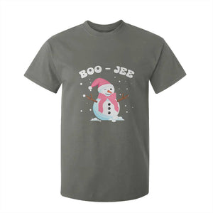 Bougie Snowman T Shirt For Kid Pink Christmas Xmas Gifts TS10 Military Green Print Your Wear