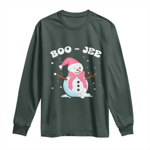 Bougie Snowman Long Sleeve Shirt Pink Christmas Xmas Gifts TS10 Dark Forest Green Print Your Wear