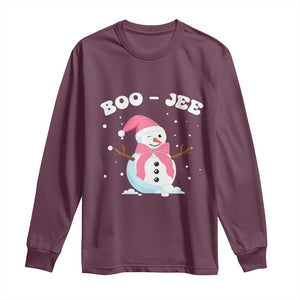 Bougie Snowman Long Sleeve Shirt Pink Christmas Xmas Gifts TS10 Maroon Print Your Wear