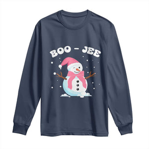 Bougie Snowman Long Sleeve Shirt Pink Christmas Xmas Gifts TS10 Navy Print Your Wear