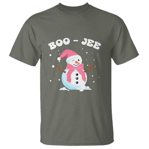 Bougie Snowman T Shirt Pink Christmas Xmas Gifts TS10 Military Green Print Your Wear