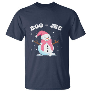 Bougie Snowman T Shirt Pink Christmas Xmas Gifts TS10 Navy Print Your Wear