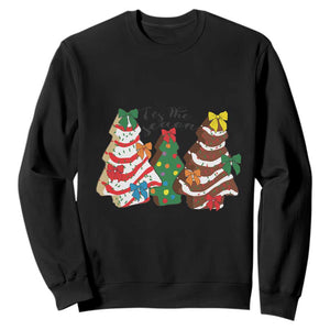 Christmas Cake Tree Bow Sweatshirt Tis The Season TS10 Black Print Your Wear