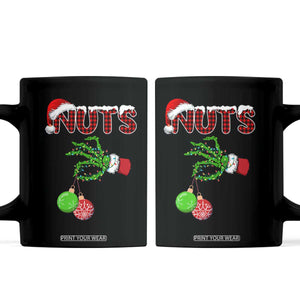 Funny Couples Christmas Coffee Mug Chest And Nuts Matching Holiday Skeleton Hand TS10 Black Print Your Wear