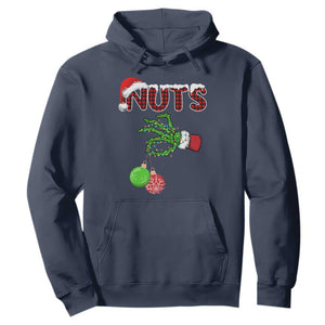 Funny Couples Christmas Hoodie Chest And Nuts Matching Holiday Skeleton Hand TS10 Navy Print Your Wear