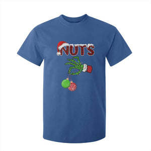 Funny Couples Christmas T Shirt For Kid Chest And Nuts Matching Holiday Skeleton Hand TS10 Royal Blue Print Your Wear