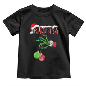 Funny Couples Christmas Toddler T Shirt Chest And Nuts Matching Holiday Skeleton Hand TS10 Black Print Your Wear