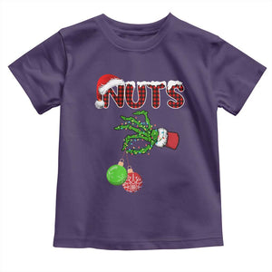 Funny Couples Christmas Toddler T Shirt Chest And Nuts Matching Holiday Skeleton Hand TS10 Purple Print Your Wear