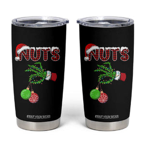 Funny Couples Christmas Tumbler Cup Chest And Nuts Matching Holiday Skeleton Hand TS10 Black Print Your Wear