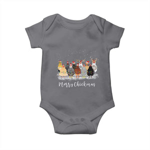 ute Christmas Chickens Baby Onesie Xmas Farm Animals TS10 Charcoal Print Your Wear