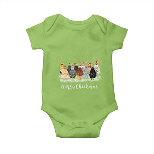 ute Christmas Chickens Baby Onesie Xmas Farm Animals TS10 Lime Print Your Wear