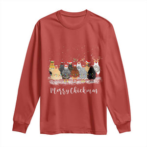 ute Christmas Chickens Long Sleeve Shirt Xmas Farm Animals TS10 Red Print Your Wear