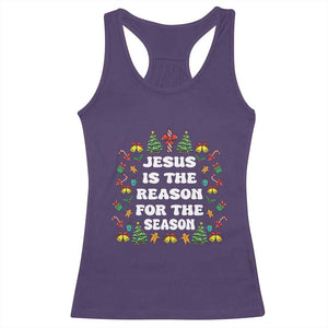 Christian Christmas Racerback Tank Top Ugly Christmas Sweaters Jesus Is The Reason For The Season TS10 Purple Print Your Wear