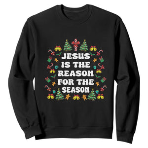 Christian Christmas Sweatshirt Ugly Christmas Sweaters Jesus Is The Reason For The Season TS10 Black Print Your Wear