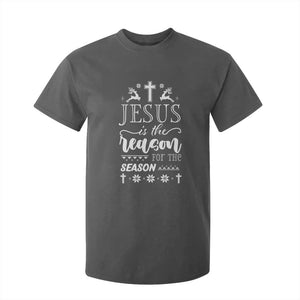 Christian Christmas T Shirt For Kid Jesus Is The Reason For The Season Xmas Faith TS10 Dark Heather Print Your Wear