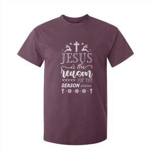 Christian Christmas T Shirt For Kid Jesus Is The Reason For The Season Xmas Faith TS10 Maroon Print Your Wear