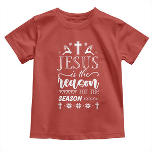Christian Christmas Toddler T Shirt Jesus Is The Reason For The Season Xmas Faith TS10 Red Print Your Wear