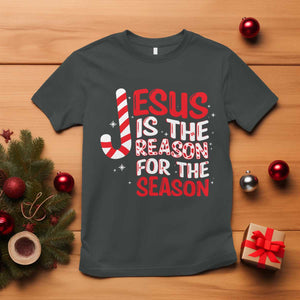 Christian Christmas T Shirt Jesus Is The Reason For The Season TS10 Dark Heather Print Your Wear