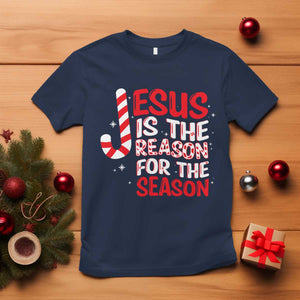 Christian Christmas T Shirt Jesus Is The Reason For The Season TS10 Navy Print Your Wear