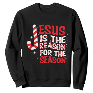 Christian Christmas Sweatshirt Jesus Is The Reason For The Season TS10 Black Print Your Wear