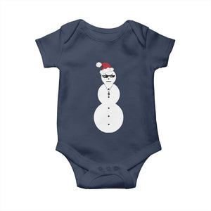 Funny Angry Snowman Baby Onesie Gangster Snowmen Rap Hip Hop TS10 Navy Print Your Wear