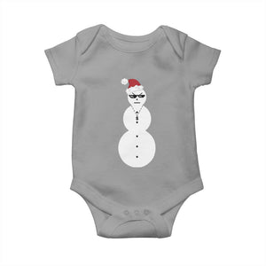 Funny Angry Snowman Baby Onesie Gangster Snowmen Rap Hip Hop TS10 Sport Gray Print Your Wear